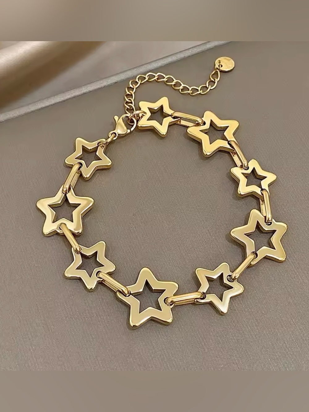 Gold Star Link Bracelet - Women's Jewelry